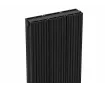 Calorifer decorativ CARISA, colecția MONZA DOUBLE, 1800x470 mm, NEGRU