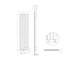 Calorifer decorativ LOJIMAX colecția BELLA 1800x404 mm, RAL 4006