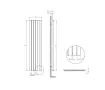 Calorifer decorativ LOJIMAX colecția ROYAL 1400x366 mm, Negru