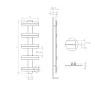 Uscător de prosoape de design LOJIMAX colecția LINEA 1220x500 mm, MY-512