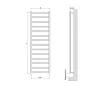 Uscător de prosoape de design CARISA, colecția BURTON, 1240x480 mm, LEMON