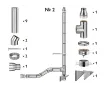 Kit complet coș de fum INOX izolat AISI 304, Ø180–250 mm, lungime 6 m, pentru cazane 30–50 kW (Varianta №2)