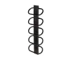 Uscător de prosoape de design LOJIMAX colecția PEARL 1490x400 mm, Negru