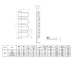 Uscător de prosoape de design LOJIMAX colecția PANA 1720x520 mm, Alb