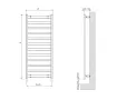 Uscător de prosoape de design CARISA, colecția LARA L, 1200x485 mm, LEMON
