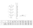 Uscător de prosoape de design LOJIMAX colecția OXY 1540x400 mm, Negru