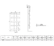 Uscător de prosoape de design LOJIMAX colecția CARETTA 1675x250 mm, Negru