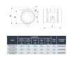 Obturator izolat Heatpex ARIA ADURO Ø200 mm pentru ventilație