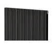 Дизайнерский радиатор LOJIMAX коллекция BAMBOO DOUBLE 1800x359 мм, Black Matt Anodising