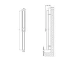 Uscător electric de prosoape de design CARISA, colecția VESTA S, 1200x70 mm, ALB