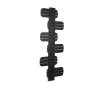 Uscător de prosoape de design LOJIMAX colecția BAMITO 1276x500 mm, Negru