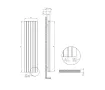 Calorifer decorativ LOJIMAX colecția KALSEDON DOUBLE 1400x470 mm, Negru