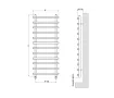 Uscător de prosoape de design CARISA, colecția BARON L, 1200x500 mm, ALB