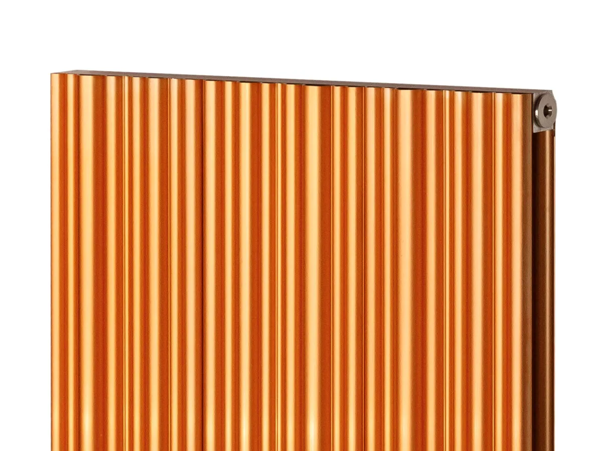 Calorifer decorativ LOJIMAX, colectia BAMBOO DOUBLE inaltimea 300 mm. latimea 239 mm. COPPER MATT ANODISING