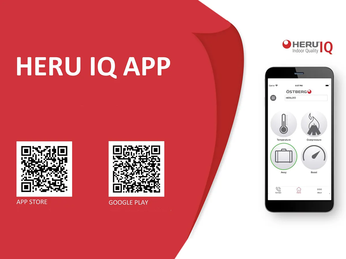 Recuperator de aer cu sistem de ventilație de tip canal OSTBERG HERU 160 S EC-y2 (debit de aer 720 m³/h)
