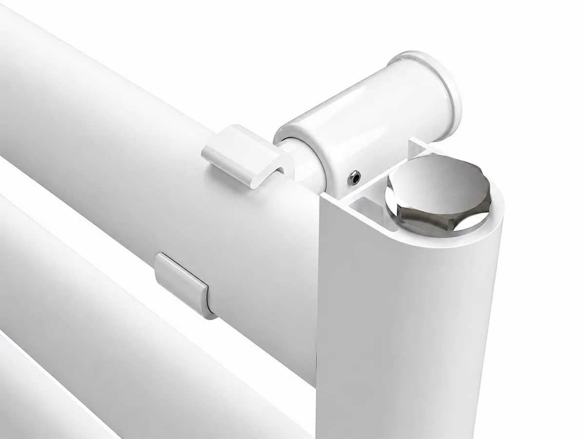 Uscător de prosoape de design CARISA, colecția LARA L, 1200x485 mm, ALB